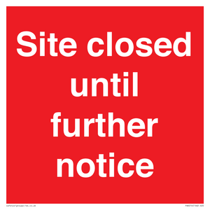 Site closed until further notice